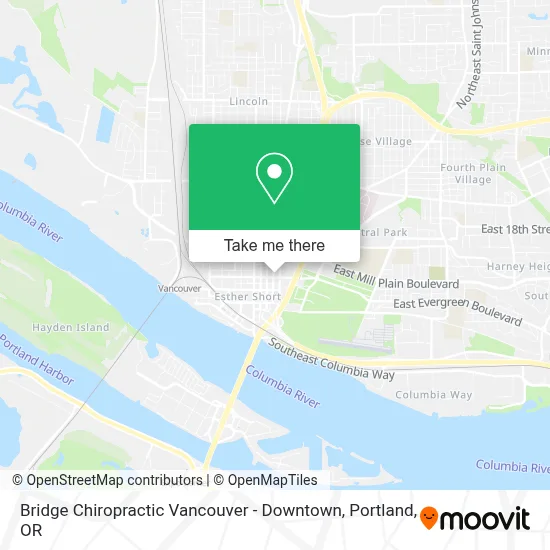Bridge Chiropractic Vancouver - Downtown map