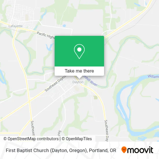 First Baptist Church (Dayton, Oregon) map