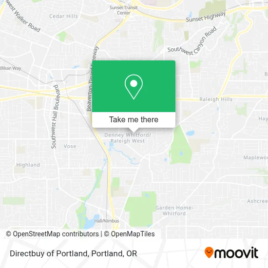 Directbuy of Portland map
