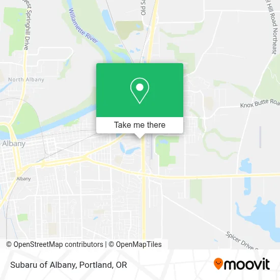Subaru of Albany map