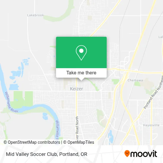 Mid Valley Soccer Club map