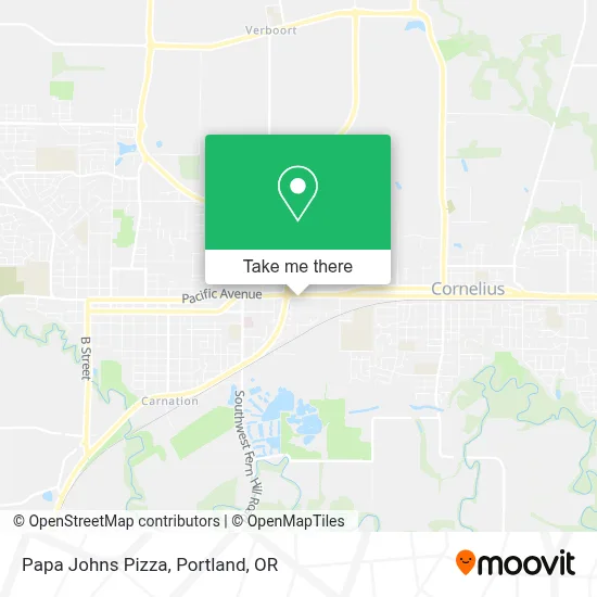 Papa Johns Pizza map
