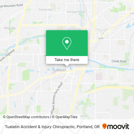 Tualatin Accident & Injury Chiropractic map