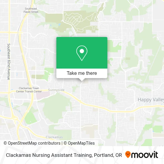 Clackamas Nursing Assistant Training map