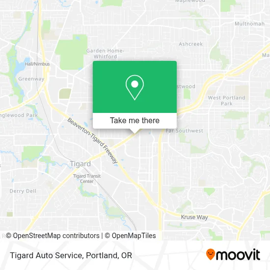 Tigard Auto Service map