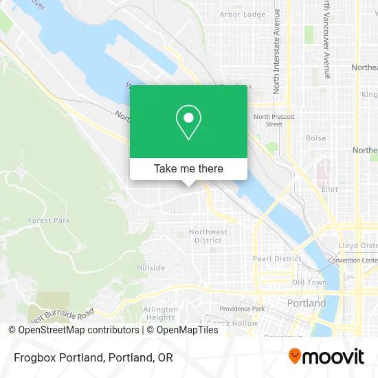 Frogbox Portland map