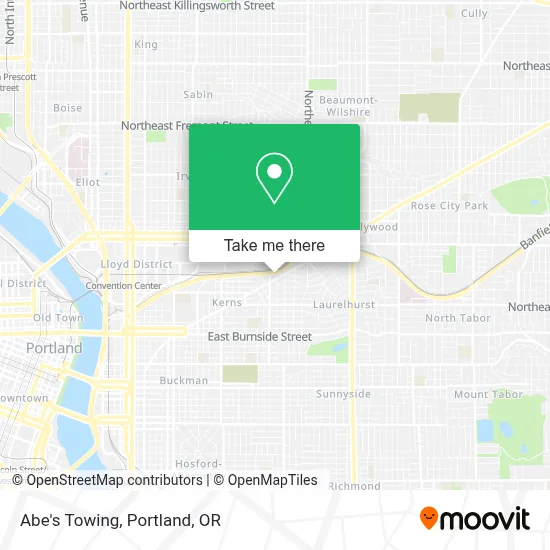 Abe's Towing map