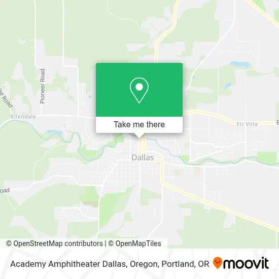 Academy Amphitheater Dallas, Oregon map