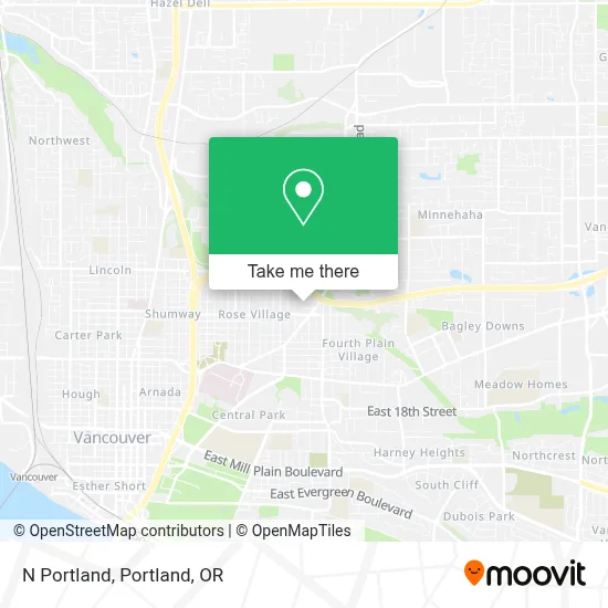 N Portland map