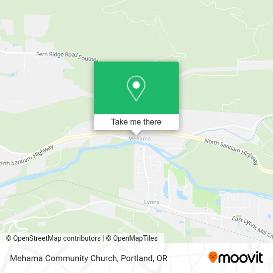 Mehama Community Church map