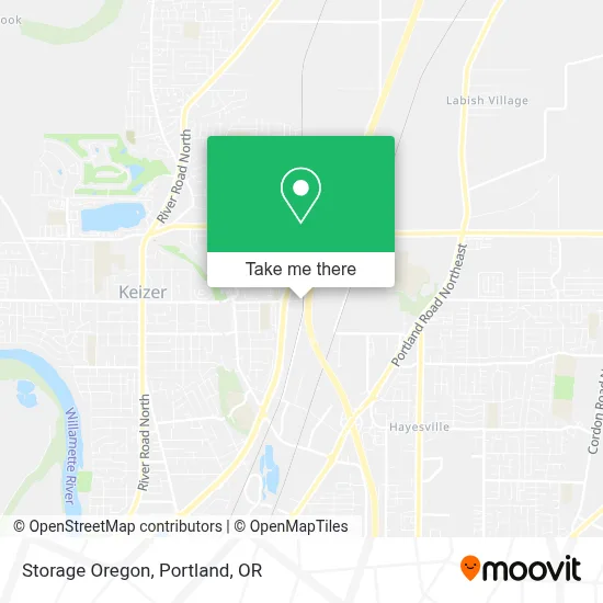 Storage Oregon map
