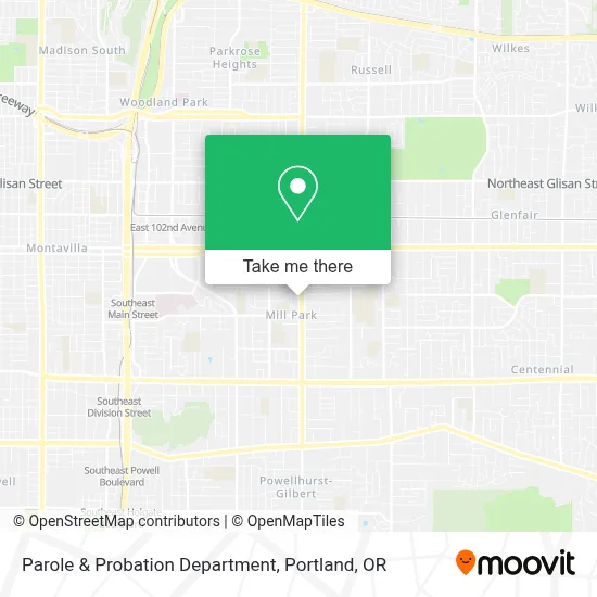 Parole & Probation Department map