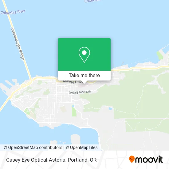 Casey Eye Optical-Astoria map