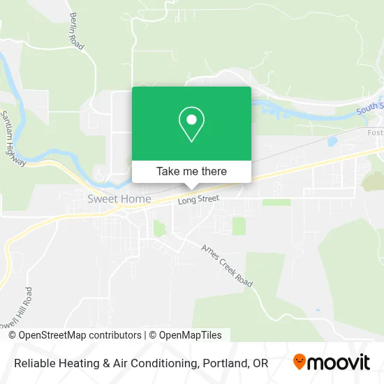 Reliable Heating & Air Conditioning map