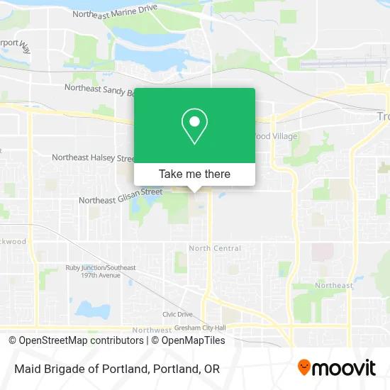 Maid Brigade of Portland map