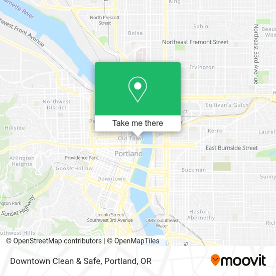 Downtown Clean & Safe map
