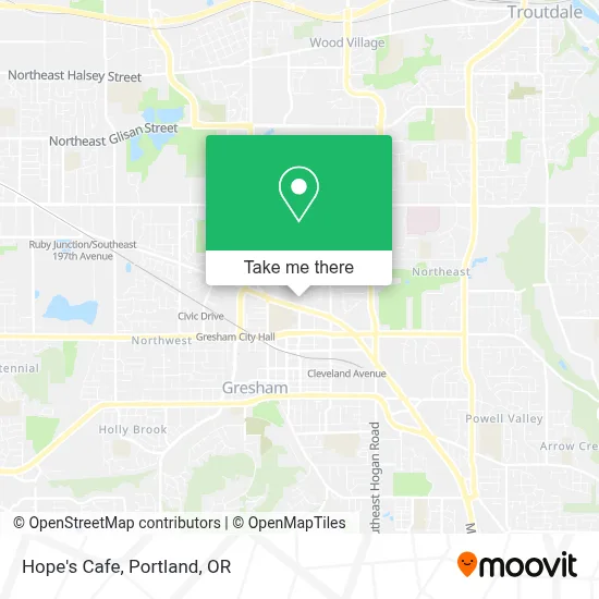 Hope's Cafe map
