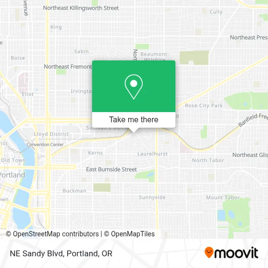 NE Sandy Blvd map