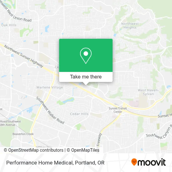 Performance Home Medical map