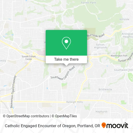 Catholic Engaged Encounter of Oregon map