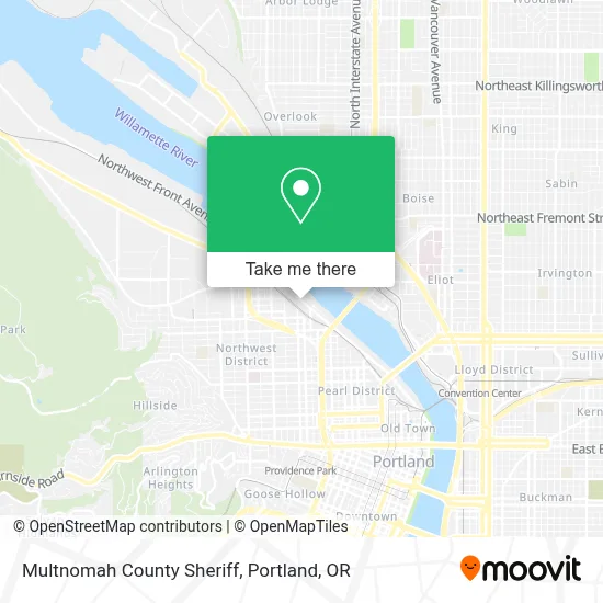 Multnomah County Sheriff map