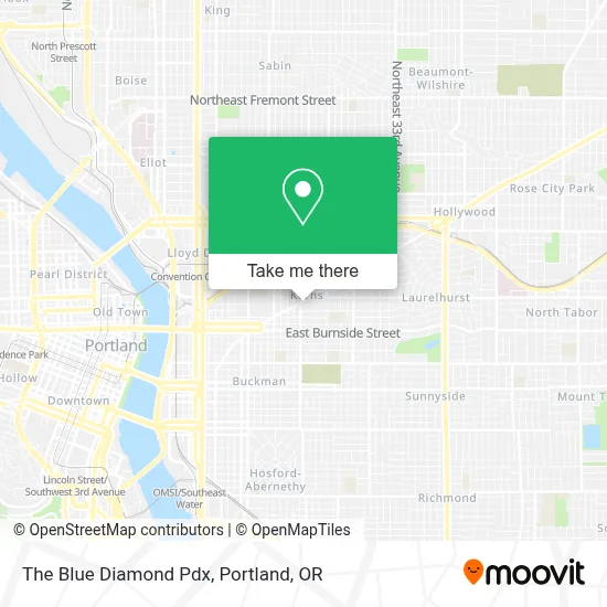 The Blue Diamond Pdx map