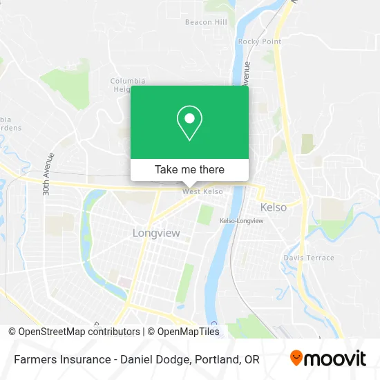 Farmers Insurance - Daniel Dodge map