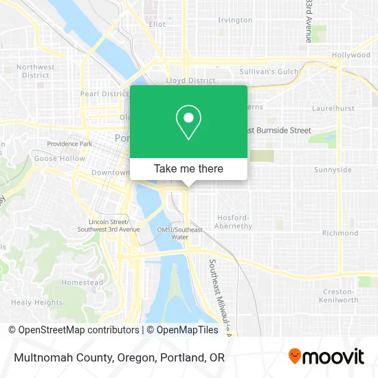 Multnomah County, Oregon map
