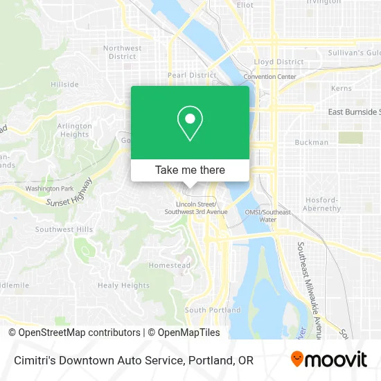 Cimitri's Downtown Auto Service map