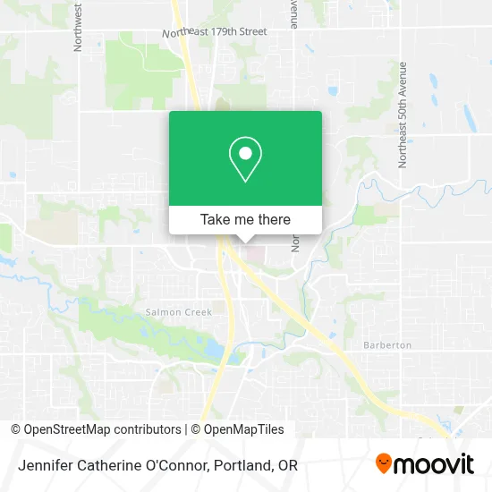Jennifer Catherine O'Connor map