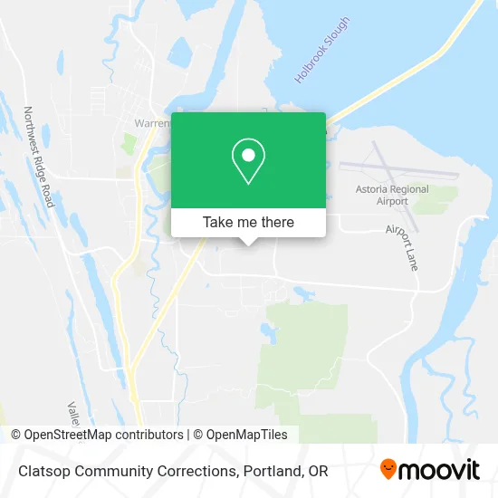 Clatsop Community Corrections map
