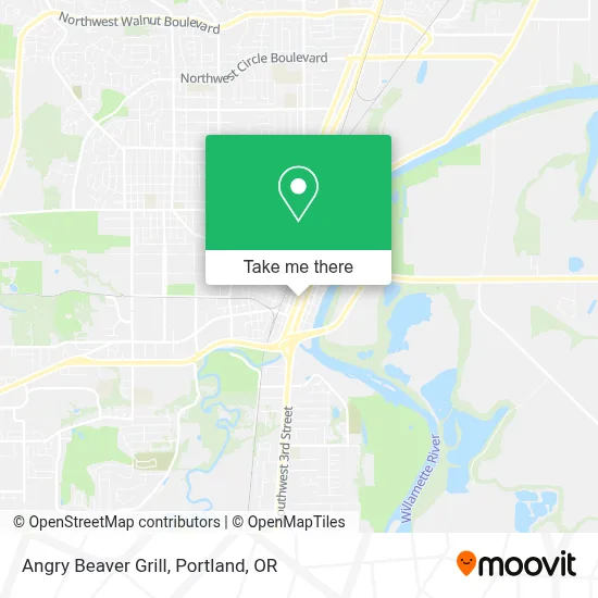 Angry Beaver Grill map