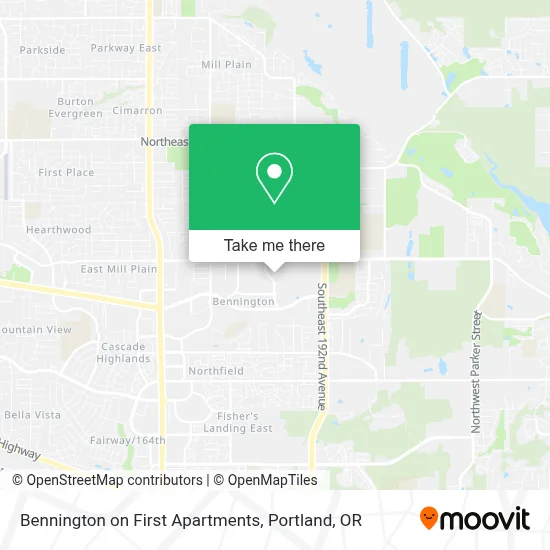 Bennington on First Apartments map