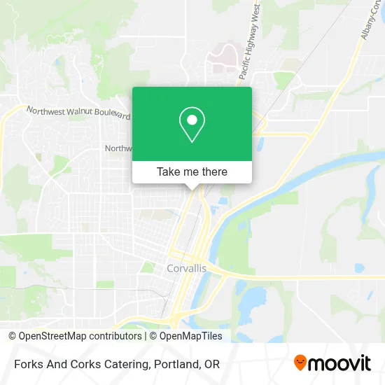 Forks And Corks Catering map
