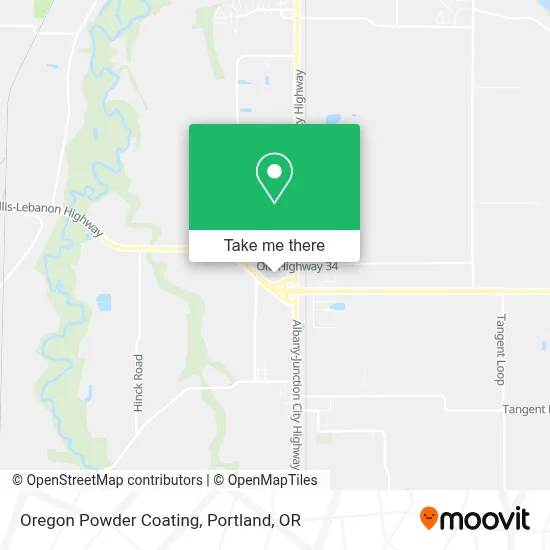 Oregon Powder Coating map