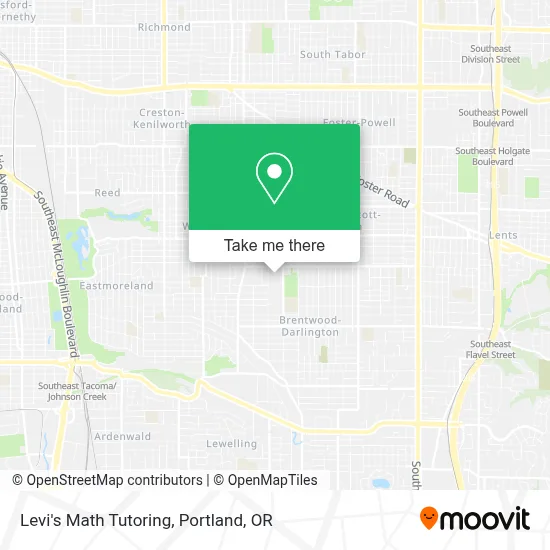Levi's Math Tutoring map