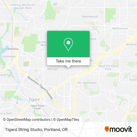 Tigard String Studio map