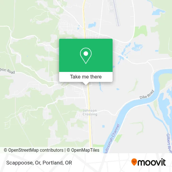 Scappoose, Or map