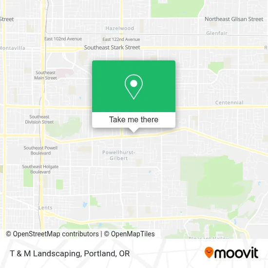 T & M Landscaping map