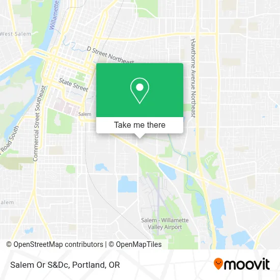 Salem Or S&Dc map