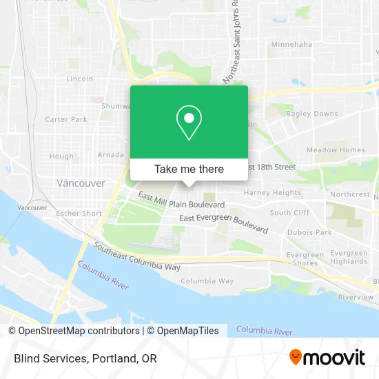 Blind Services map
