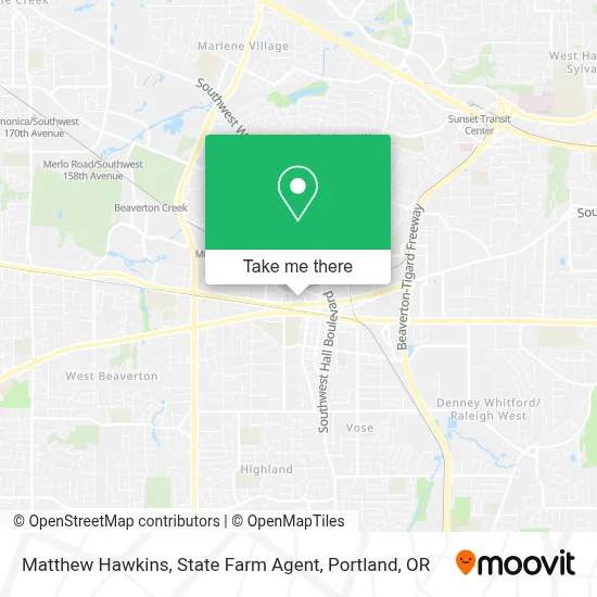 Matthew Hawkins, State Farm Agent map