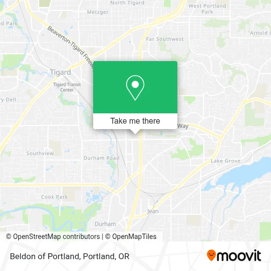 Beldon of Portland map