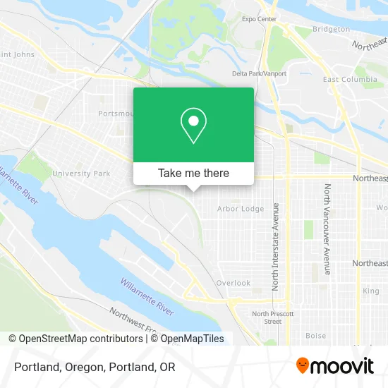 Portland, Oregon map