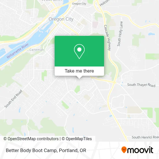 Better Body Boot Camp map