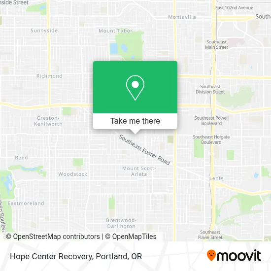 Hope Center Recovery map