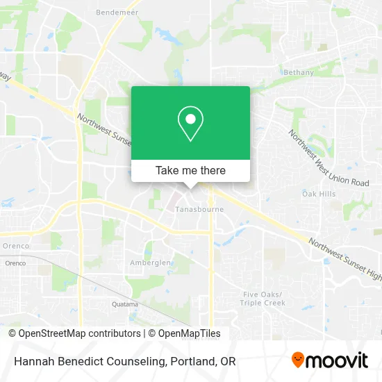 Hannah Benedict Counseling map