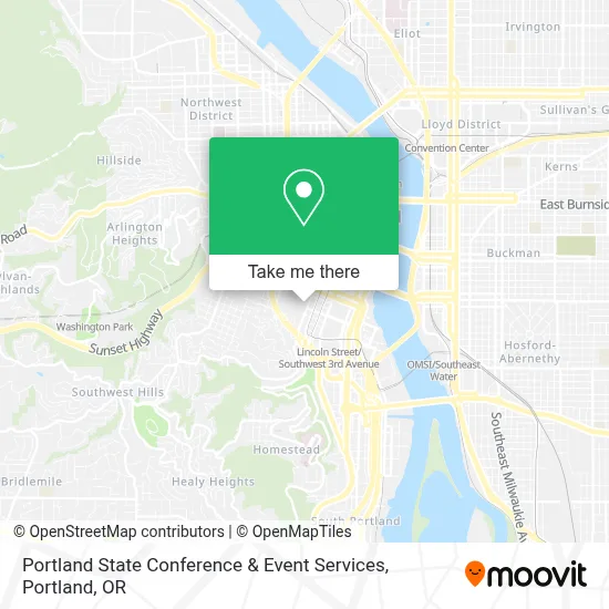 Portland State Conference & Event Services map