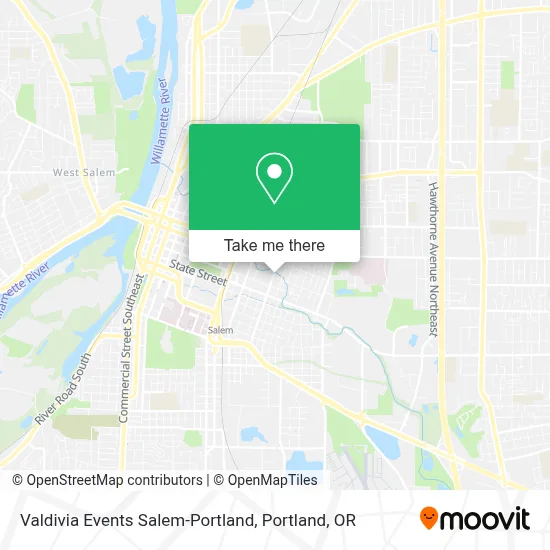 Valdivia Events Salem-Portland map