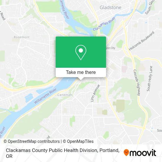 Clackamas County Public Health Division map